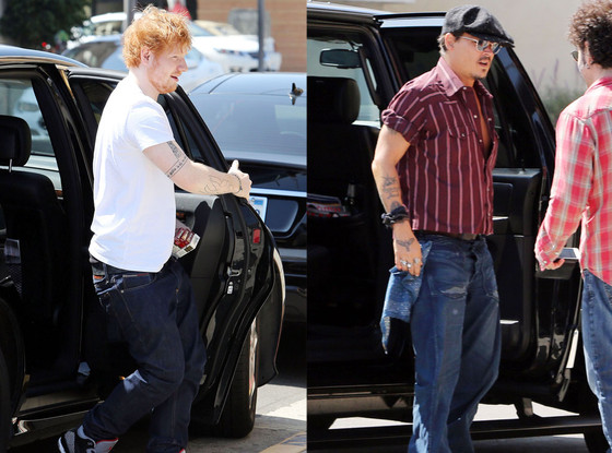 Johnny Depp, Ed Sheeran Johnny Depp, Ed Sheeran